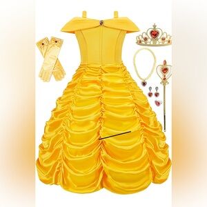 Princess Belle Layered dress off shoulder costume size 150